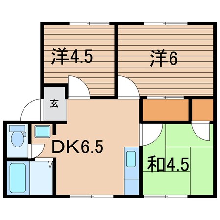 原ノ町駅 徒歩17分 1階の物件間取画像